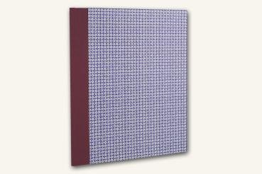 Preview: Blue folder A4 or A3 "Basti", handmade, linen back